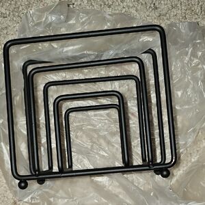 Modern Black Metal Napkin Holder